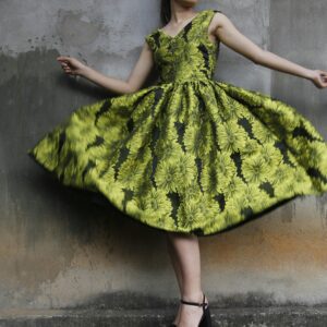 Elegant Floral Summer Dress - Women's A-Line Midi Dress