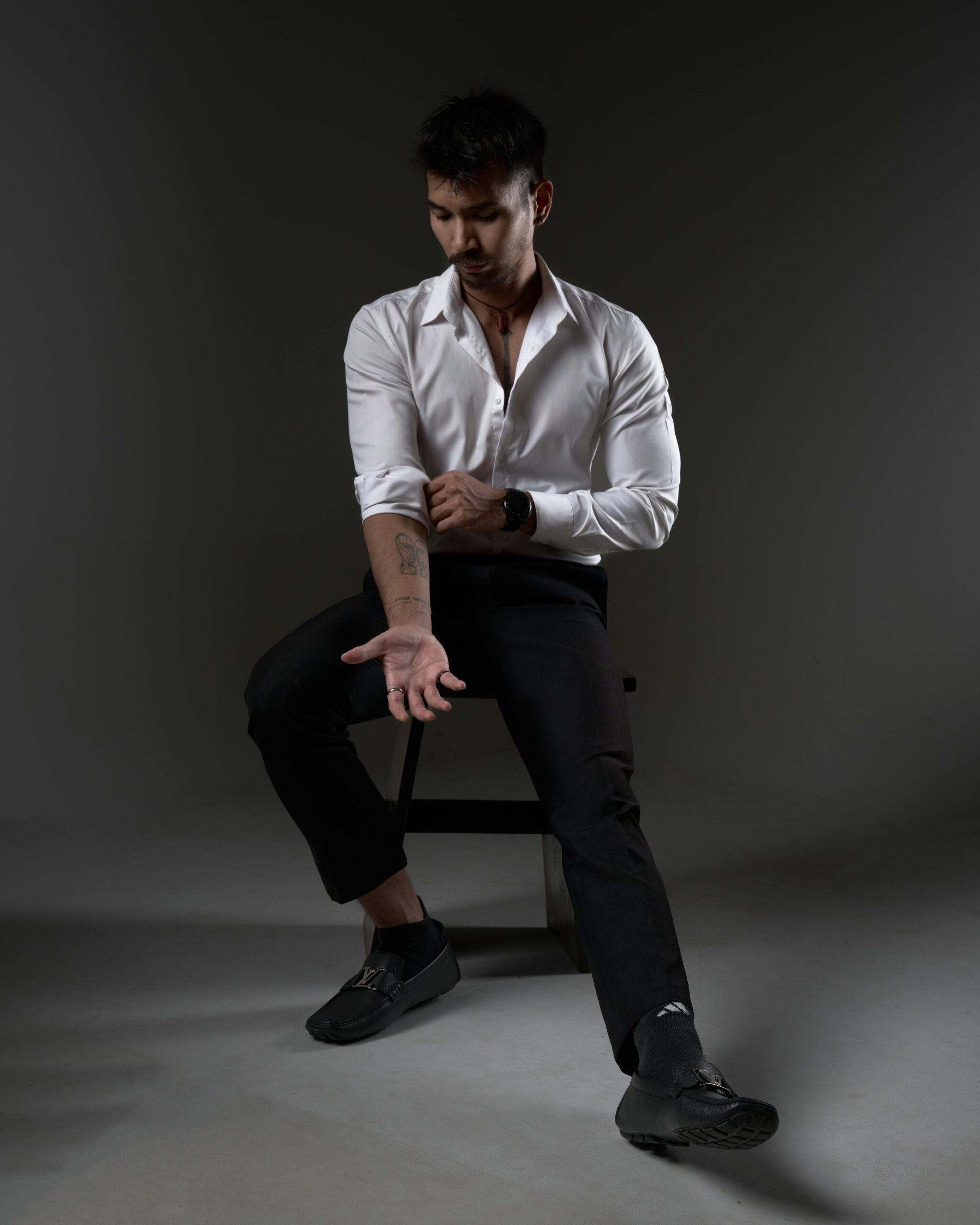 Black chino pants men's slim fit - Image 2